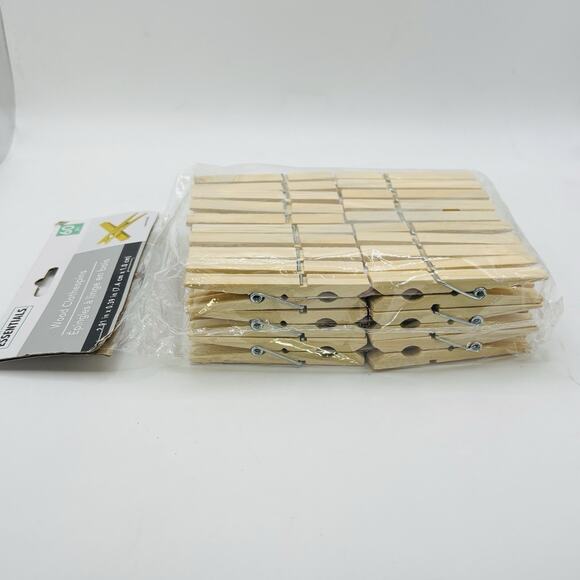 ESSENTIALS Wood Clothespins – 60 Count (Brand New in Package) 2.91 X 0.39. New! - Picture 6 of 9